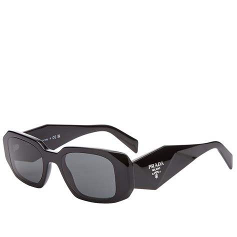 prada black rectangle sunglasses 0pr 17ws|Prada symbole rectangular sunglasses.